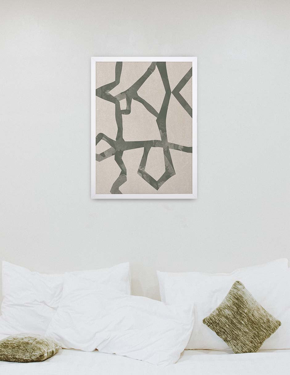 Entramado: cuadro decorativo, vista 4 (blanco ambiente)