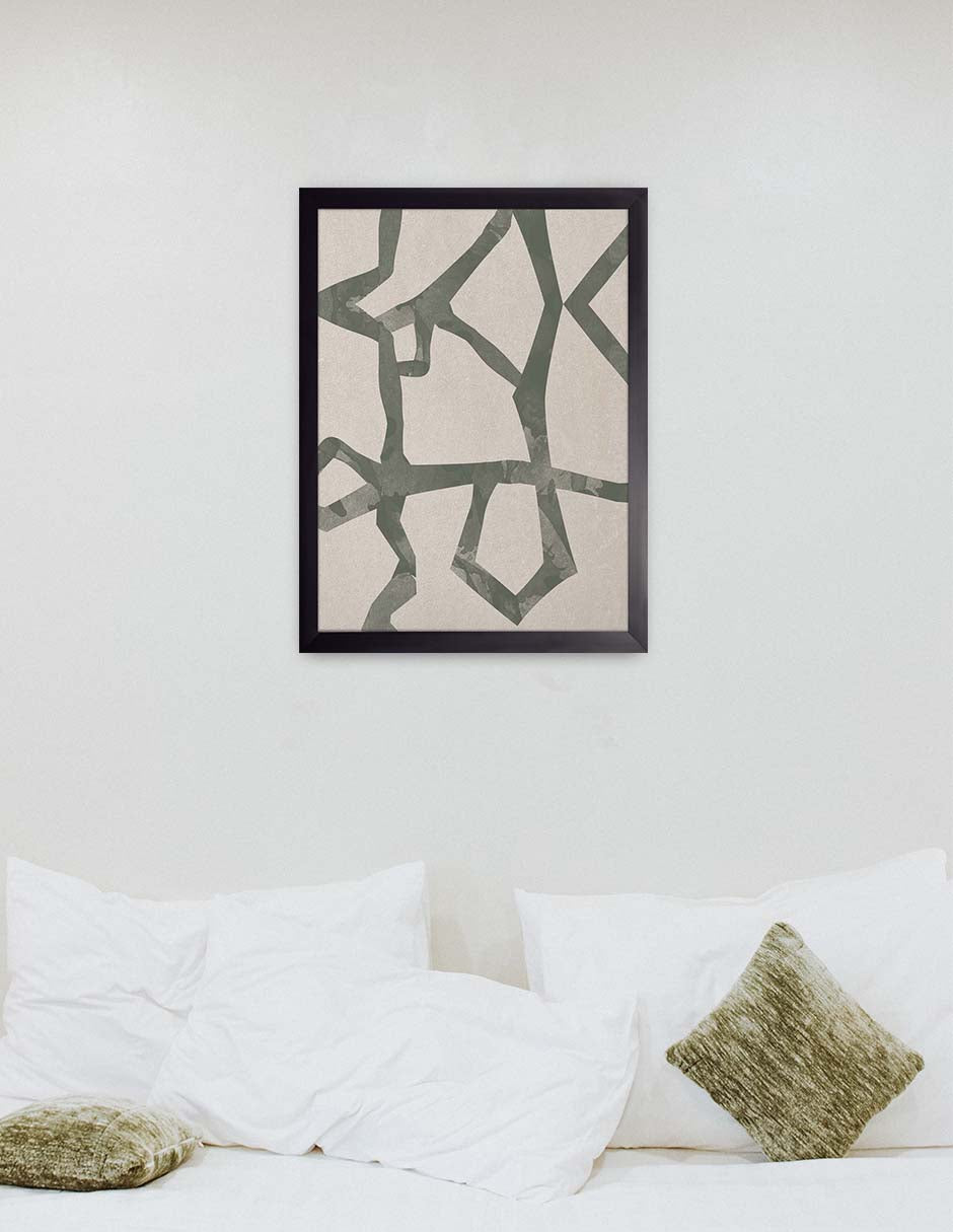 Entramado: cuadro decorativo, vista 2 (negro ambiente)