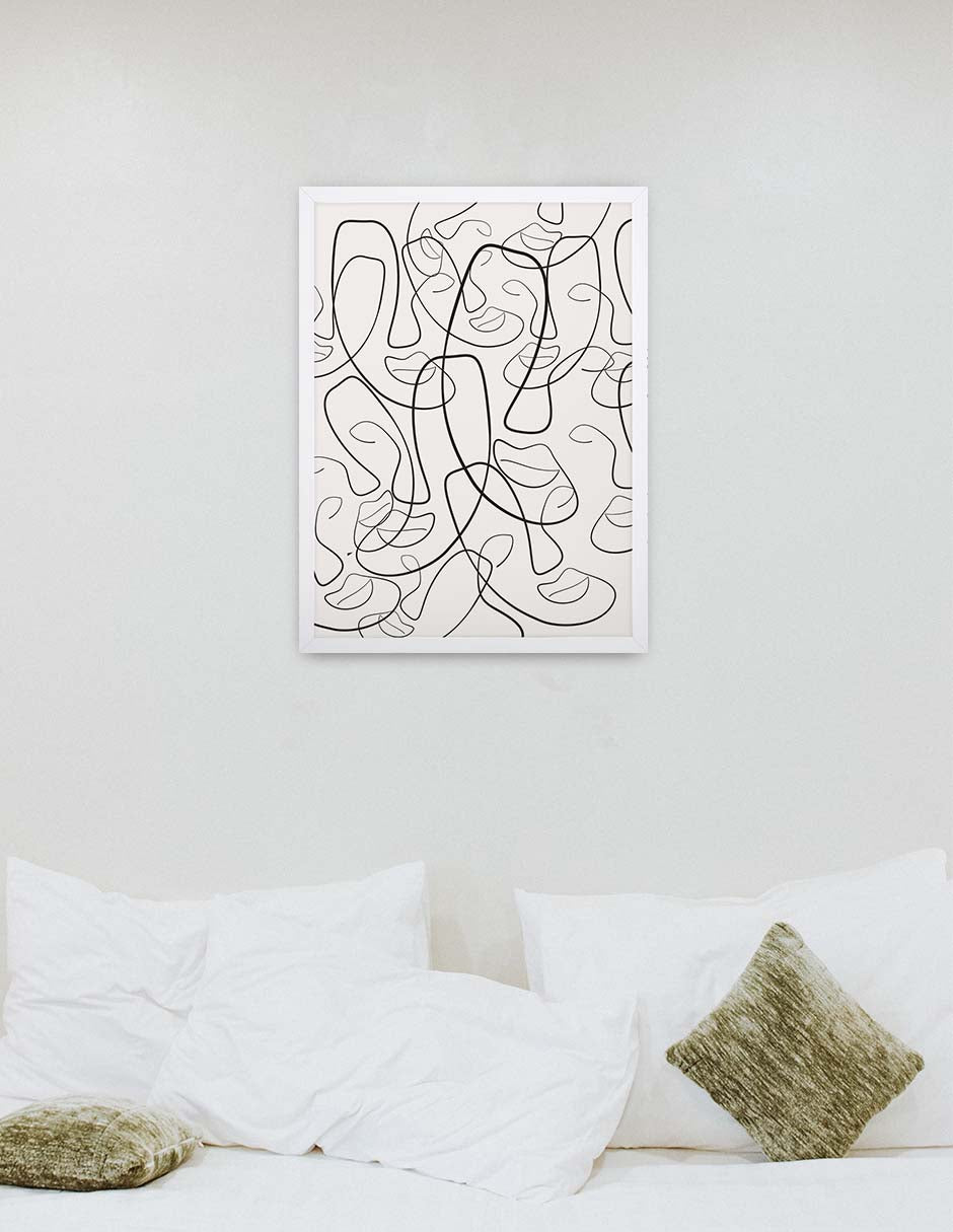 Entreverado: cuadro decorativo, vista 4 (blanco render)