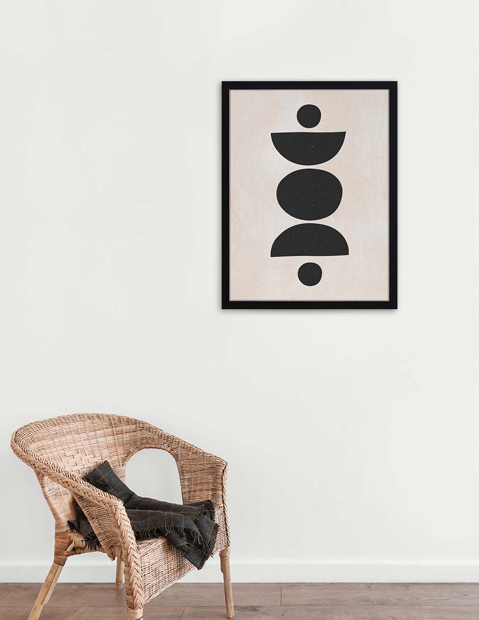 Equilibrista: cuadro decorativo, vista 2 (negro ambiente)