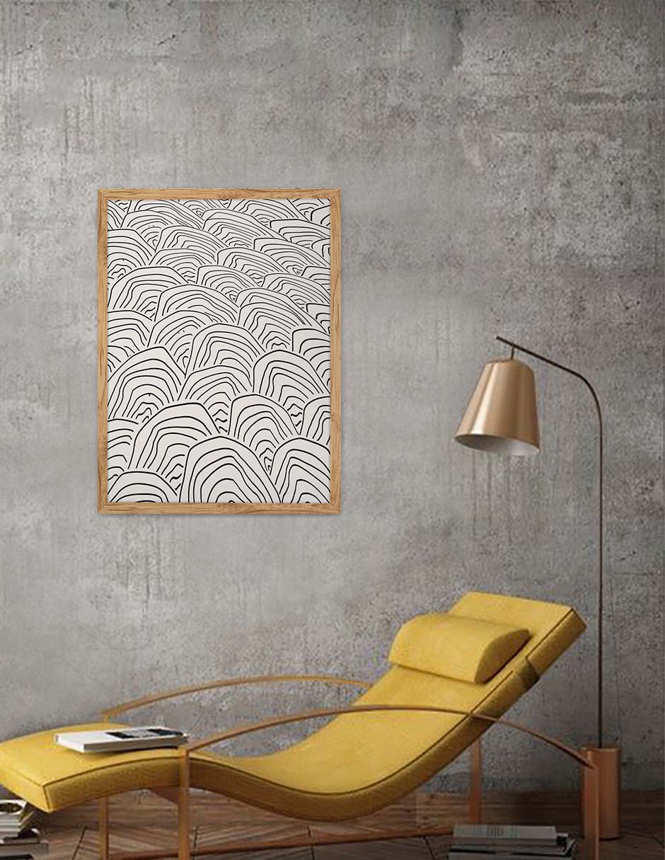 Escamado: cuadro decorativo, vista 4 (madera render)