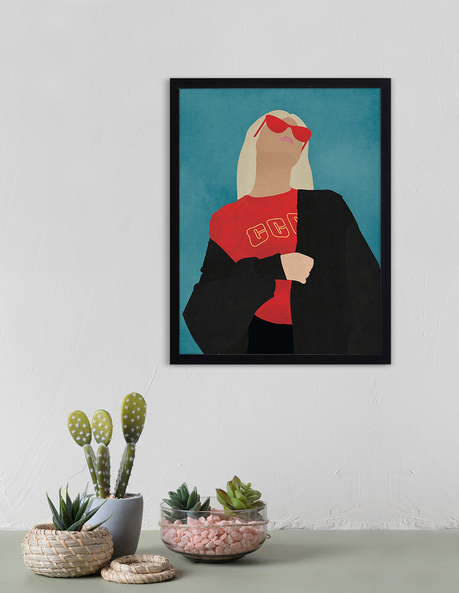 Escarlata: cuadro decorativo, vista 2 (negro ambiente)