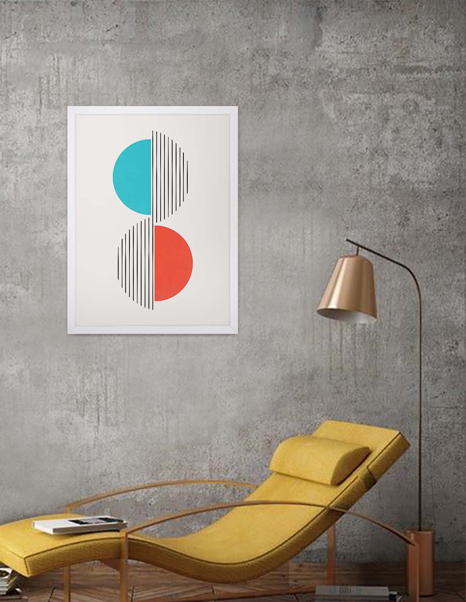 Escisión: cuadro decorativo, vista 2 (blanco ambiente)