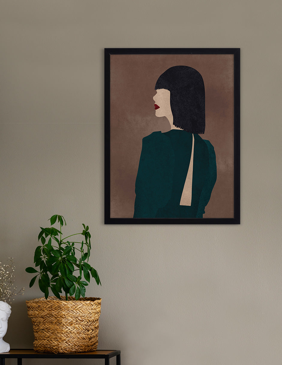 Espalda: cuadro decorativo, vista 2 (negro ambiente)