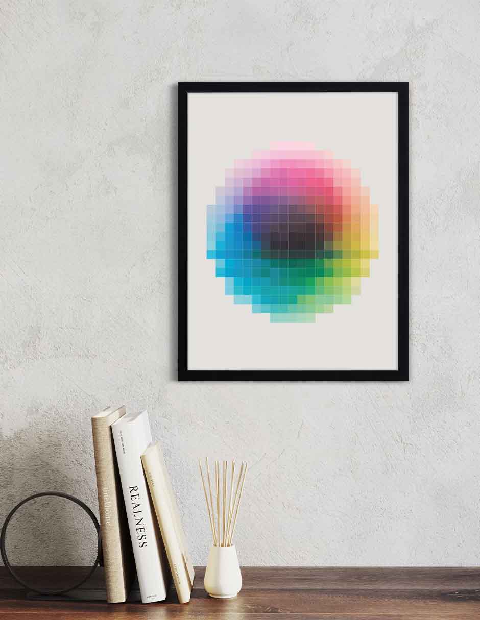 Espectro: cuadro decorativo, vista 2 (negro ambiente)