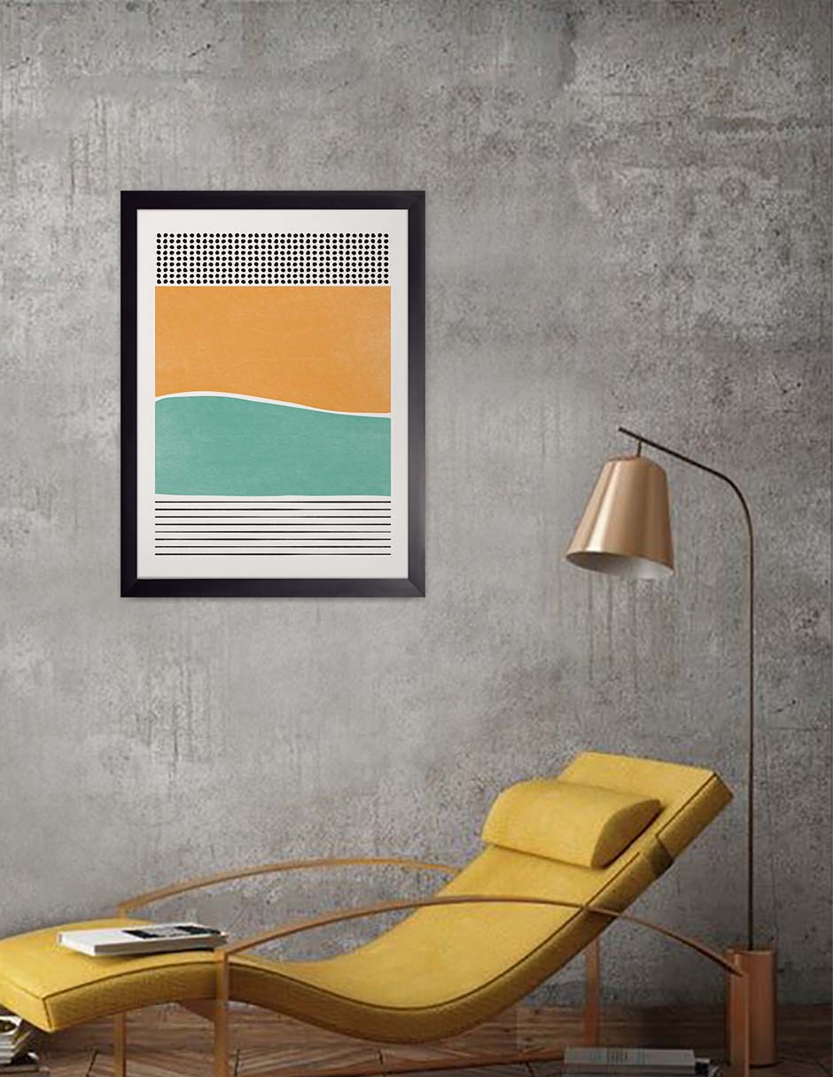Estampa Verde: cuadro decorativo, vista 2 (negro ambiente)
