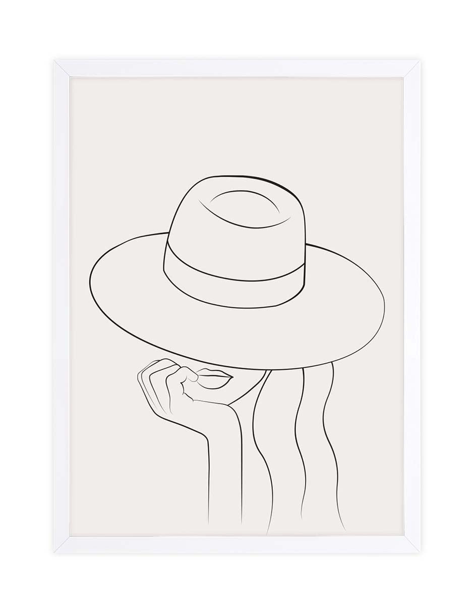Fedora: cuadro decorativo, vista 3 (blanco)