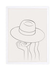 Fedora: cuadro decorativo, vista 3 (blanco)
