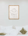 Fedora: cuadro decorativo, vista 6 (madera render)