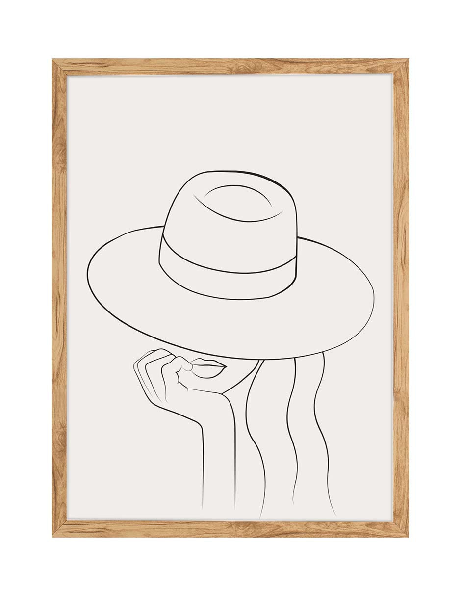 Fedora: cuadro decorativo, vista 5 (madera)