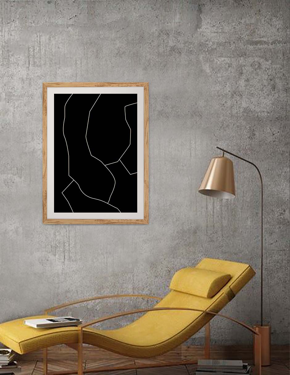 Fisuras: cuadro decorativo, vista 2 (madera render)