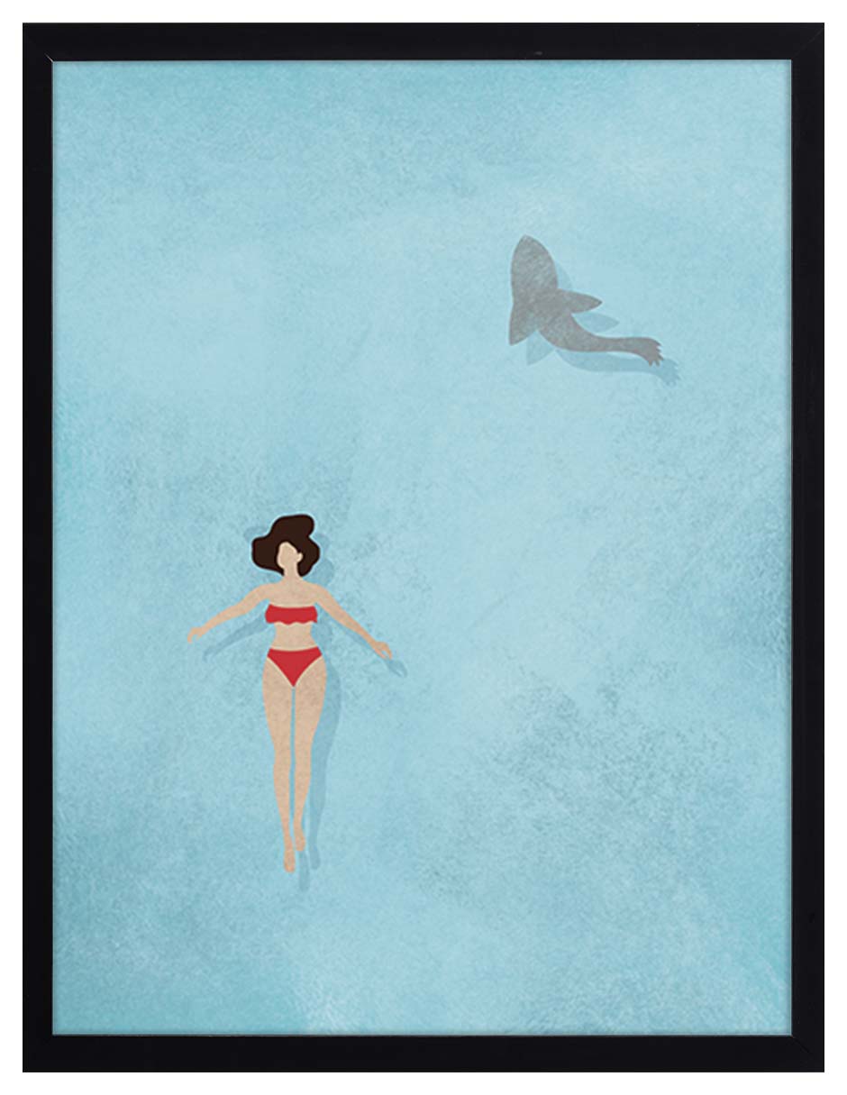 Flotando: cuadro decorativo, vista 5 (negro)