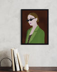 Gafas: cuadro decorativo, vista 2 (negro ambiente)