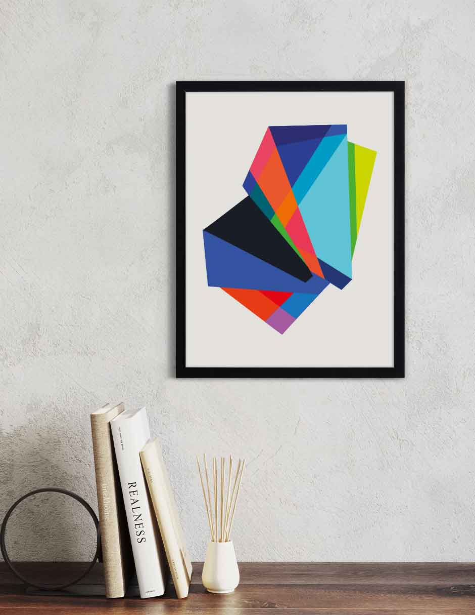 Gema: cuadro decorativo, vista 2 (negro ambiente)