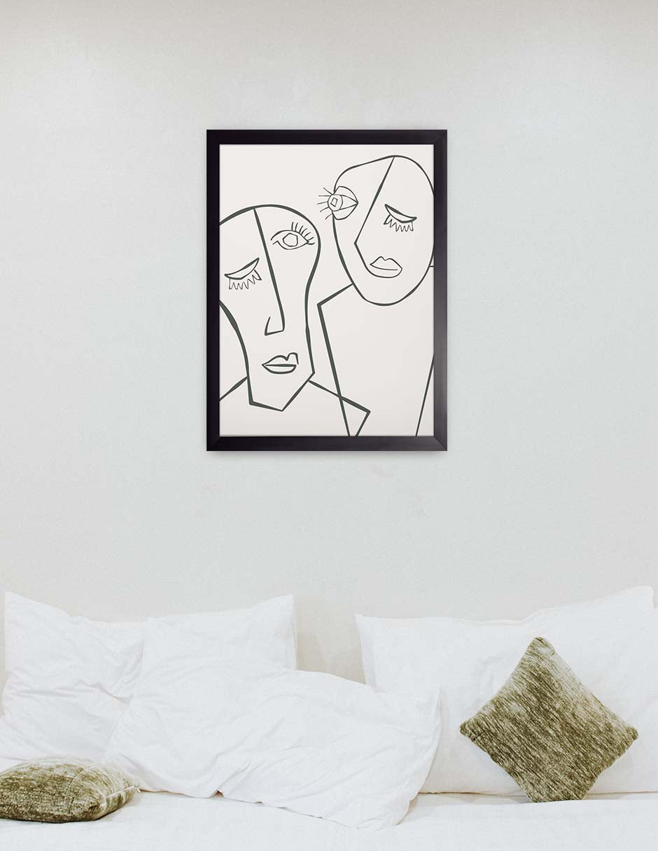 Gemelos: cuadro decorativo, vista 6 (negro render)