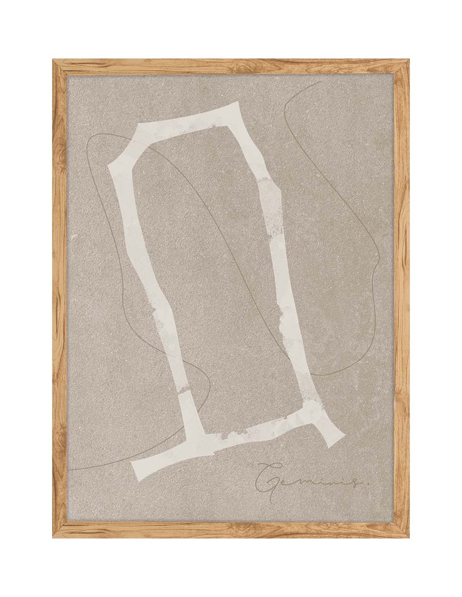 Géminis: cuadro decorativo, vista 5 (madera)