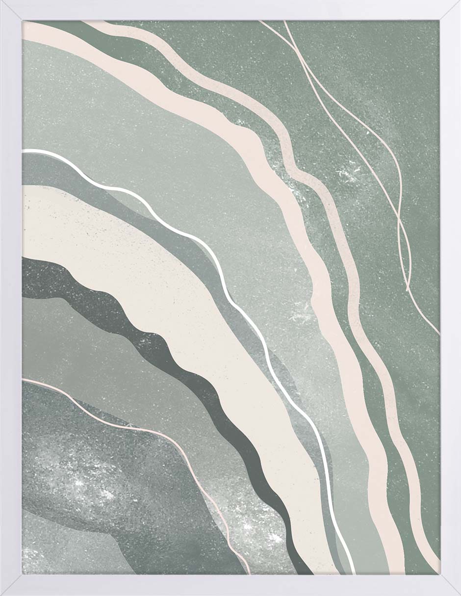 Geoda Verde: cuadro decorativo, vista 5 (blanco)