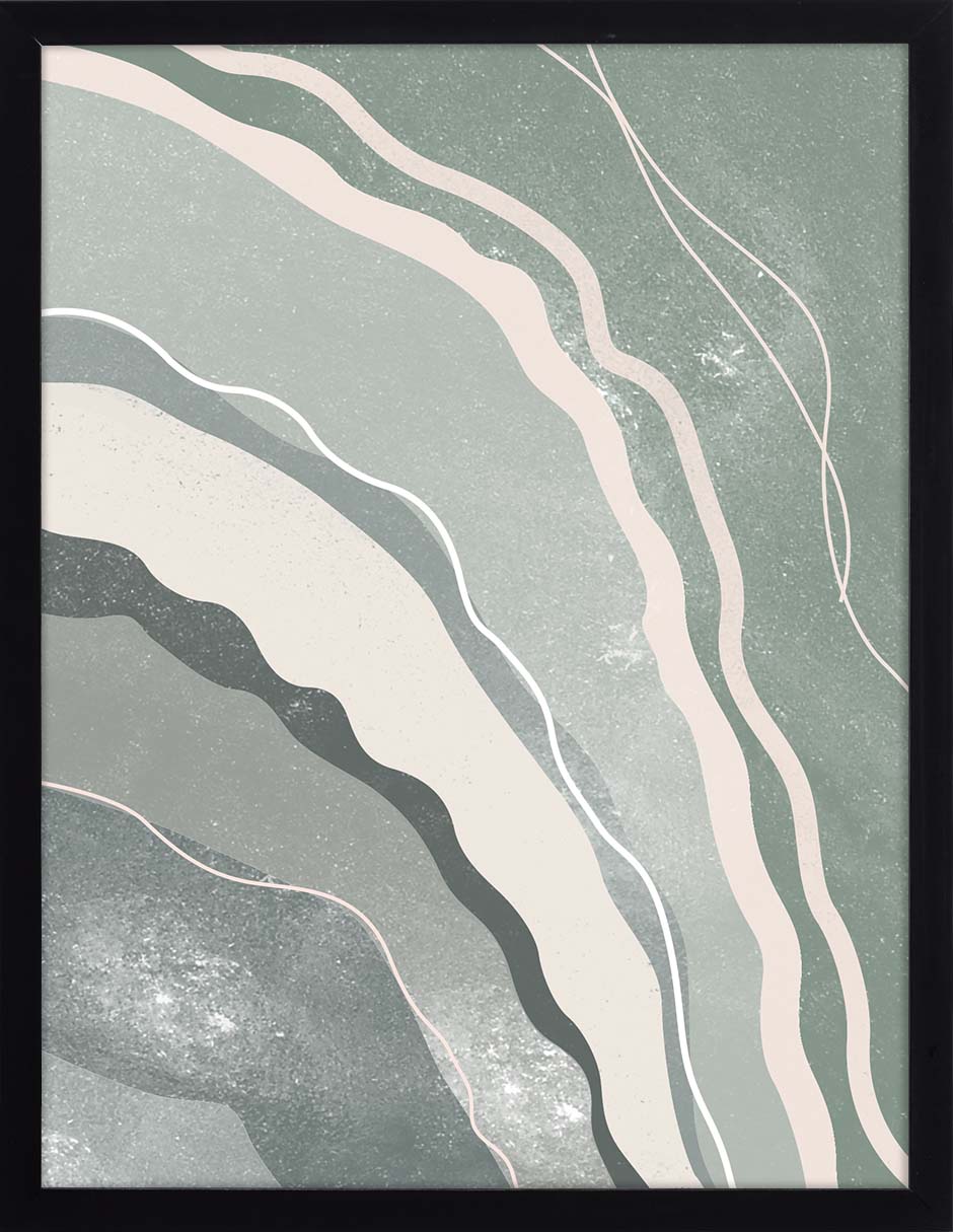 Geoda Verde: cuadro decorativo, vista 6 (negro)