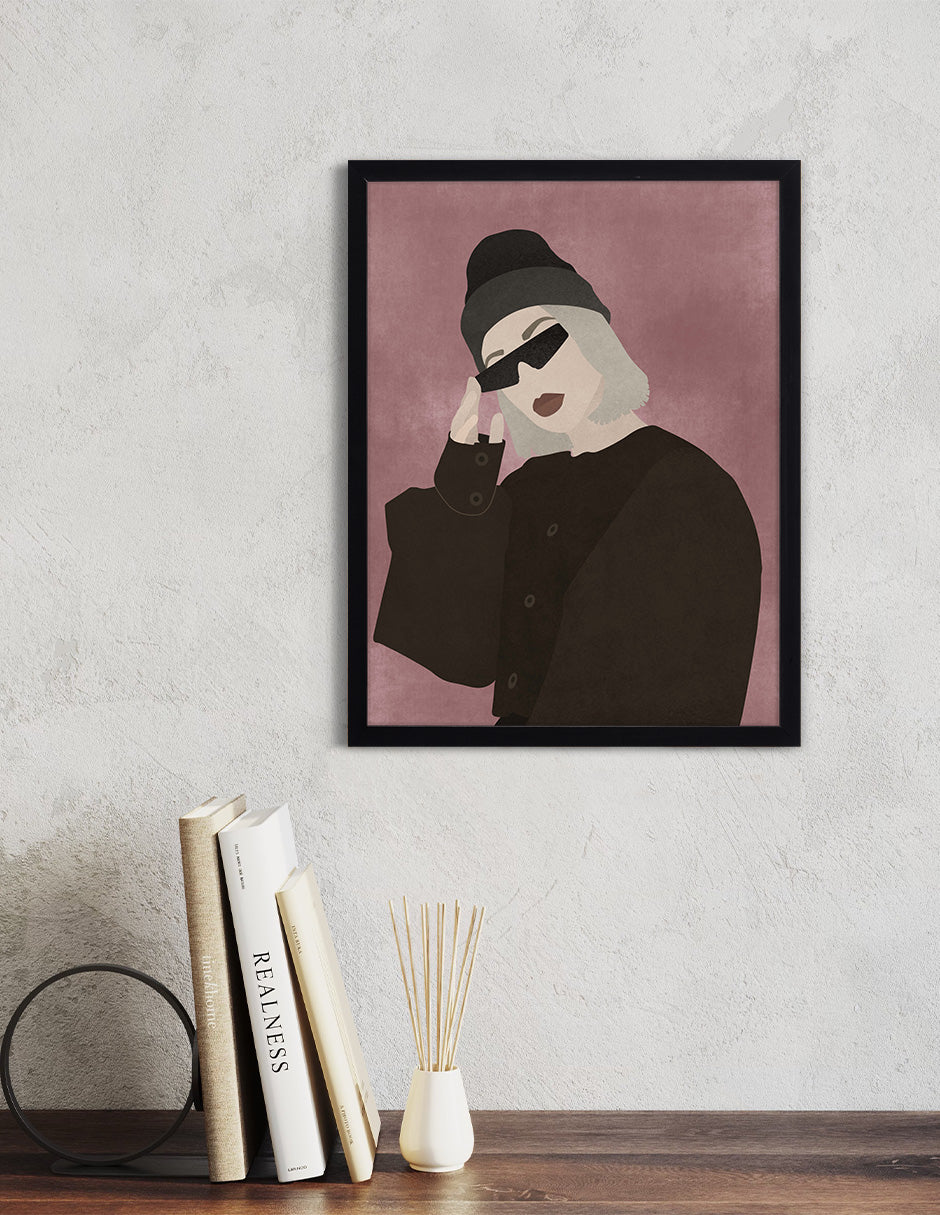 Gorro: cuadro decorativo, vista 2 (negro ambiente)