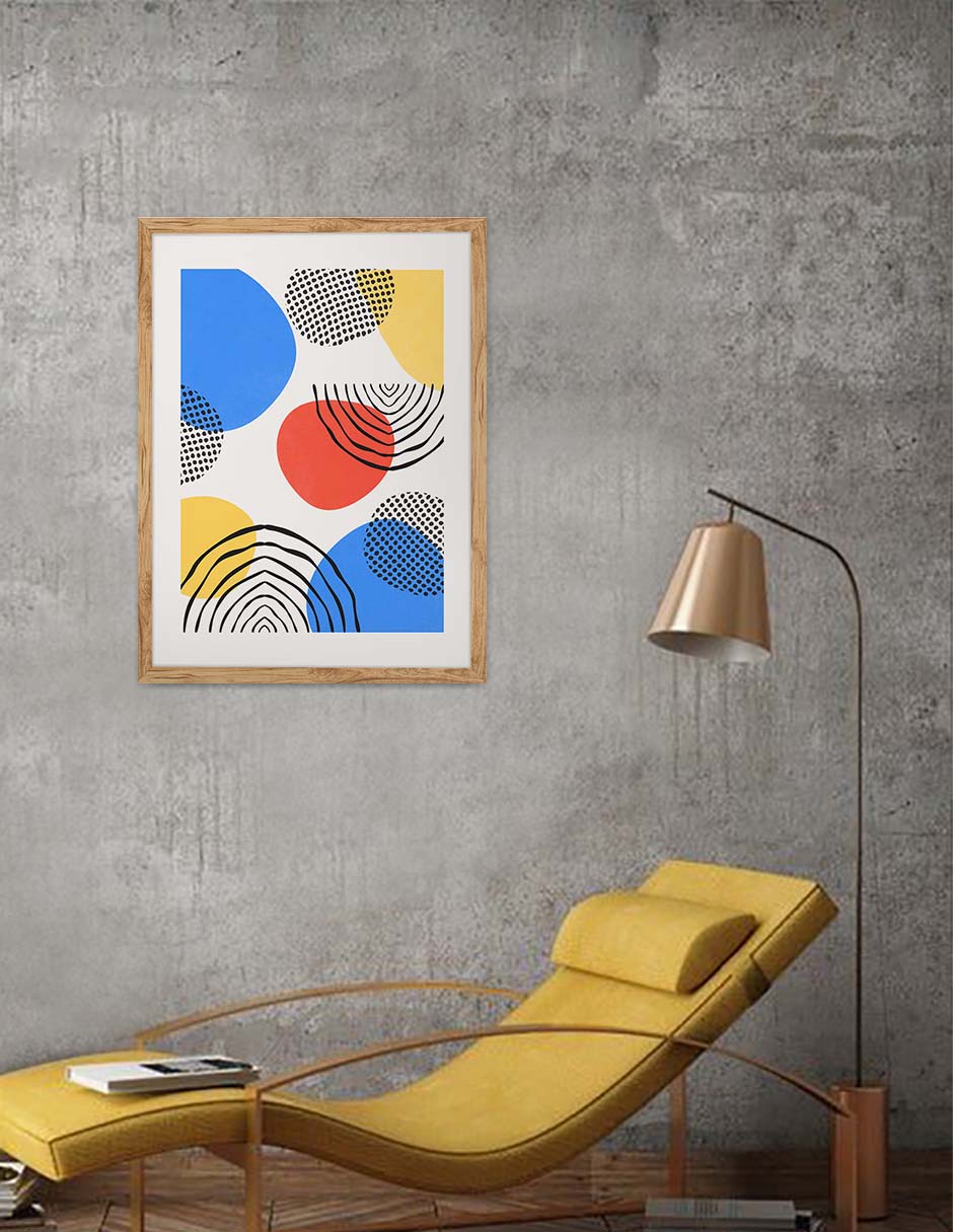 Guijas: cuadro decorativo, vista 4 (madera ambiente)