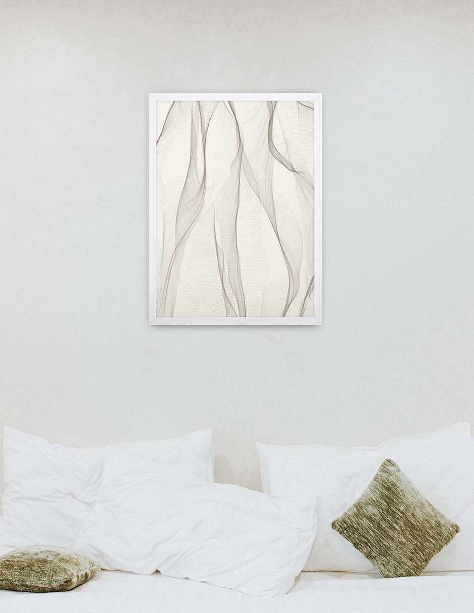 Hilado: cuadro decorativo, vista 4 (blanco ambiente)