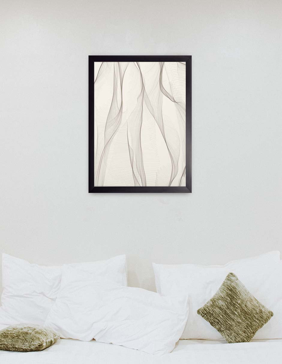 Hilado: cuadro decorativo, vista 2 (negro ambiente)