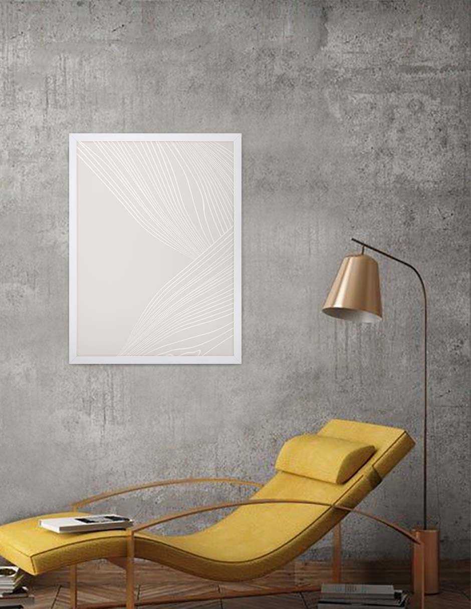 Hilaza: cuadro decorativo, vista 2 (blanco render)