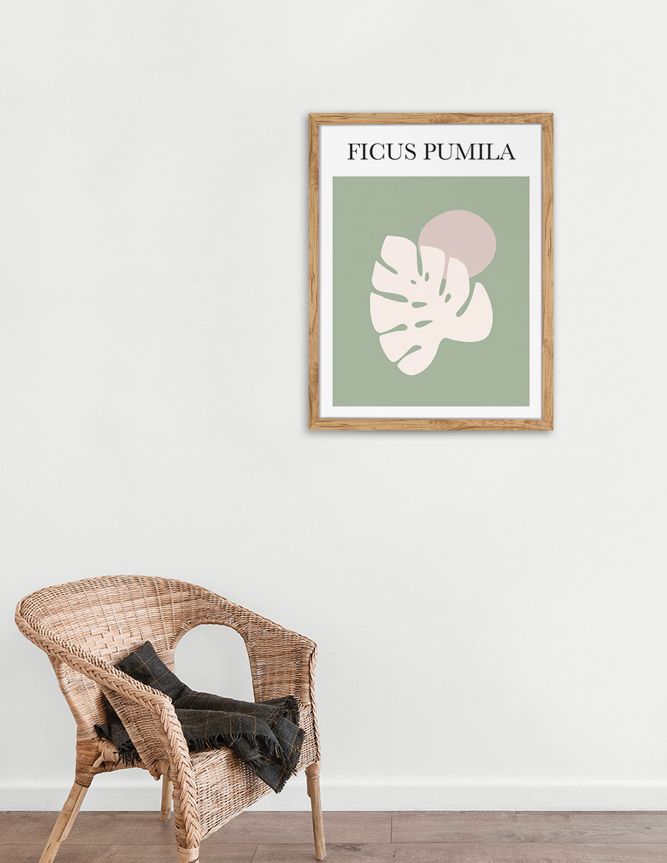 Hoja Calada: cuadro decorativo, vista 2 (madera ambiente)