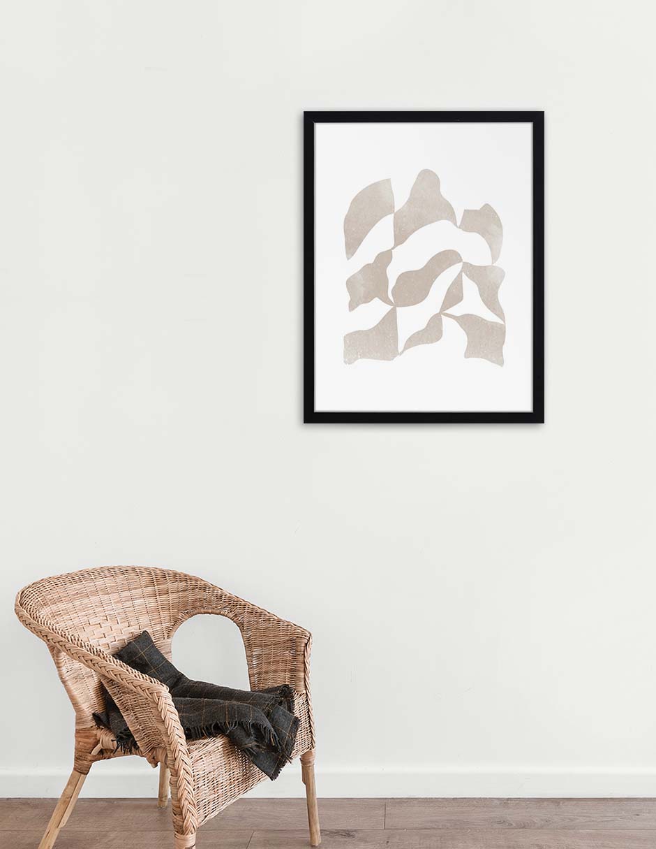 Hojarasca: cuadro decorativo, vista 2 (negro ambiente)