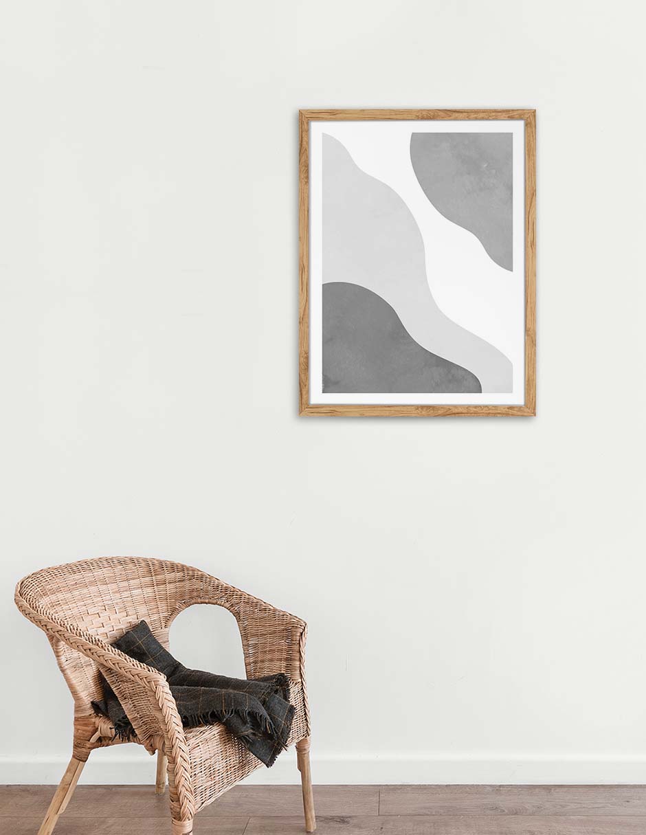 Humo Gris: cuadro decorativo, vista 2 (madera ambiente)