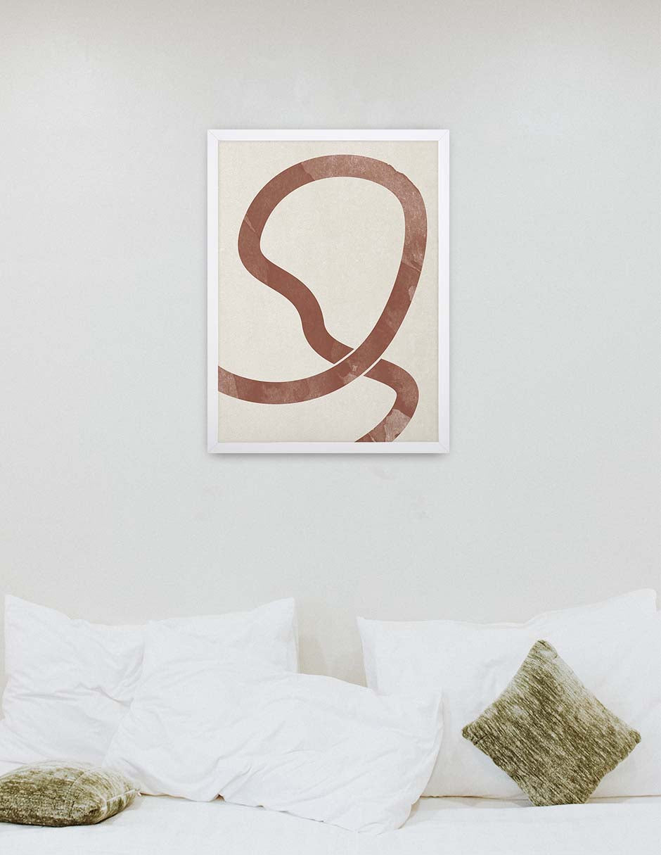 Lazada: cuadro decorativo, vista 4 (blanco ambiente)