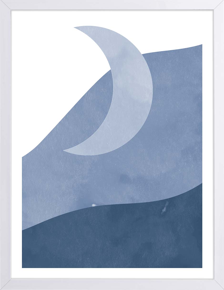 Luna Creciente: cuadro decorativo, vista 5 (blanco)