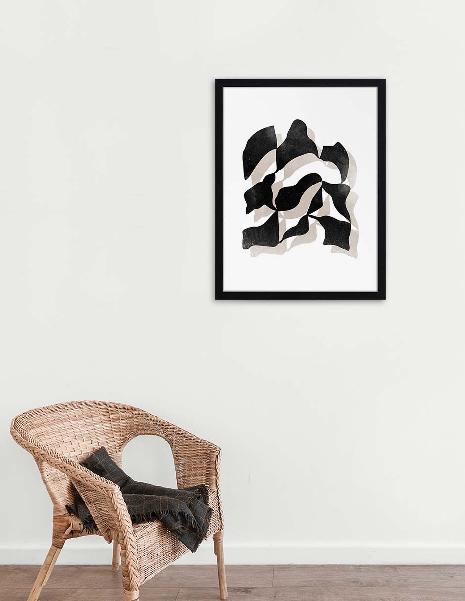 Maleza: cuadro decorativo, vista 2 (negro ambiente)
