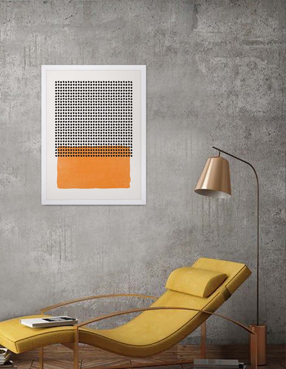 Mandarina: cuadro decorativo, vista 2 (blanco ambiente)