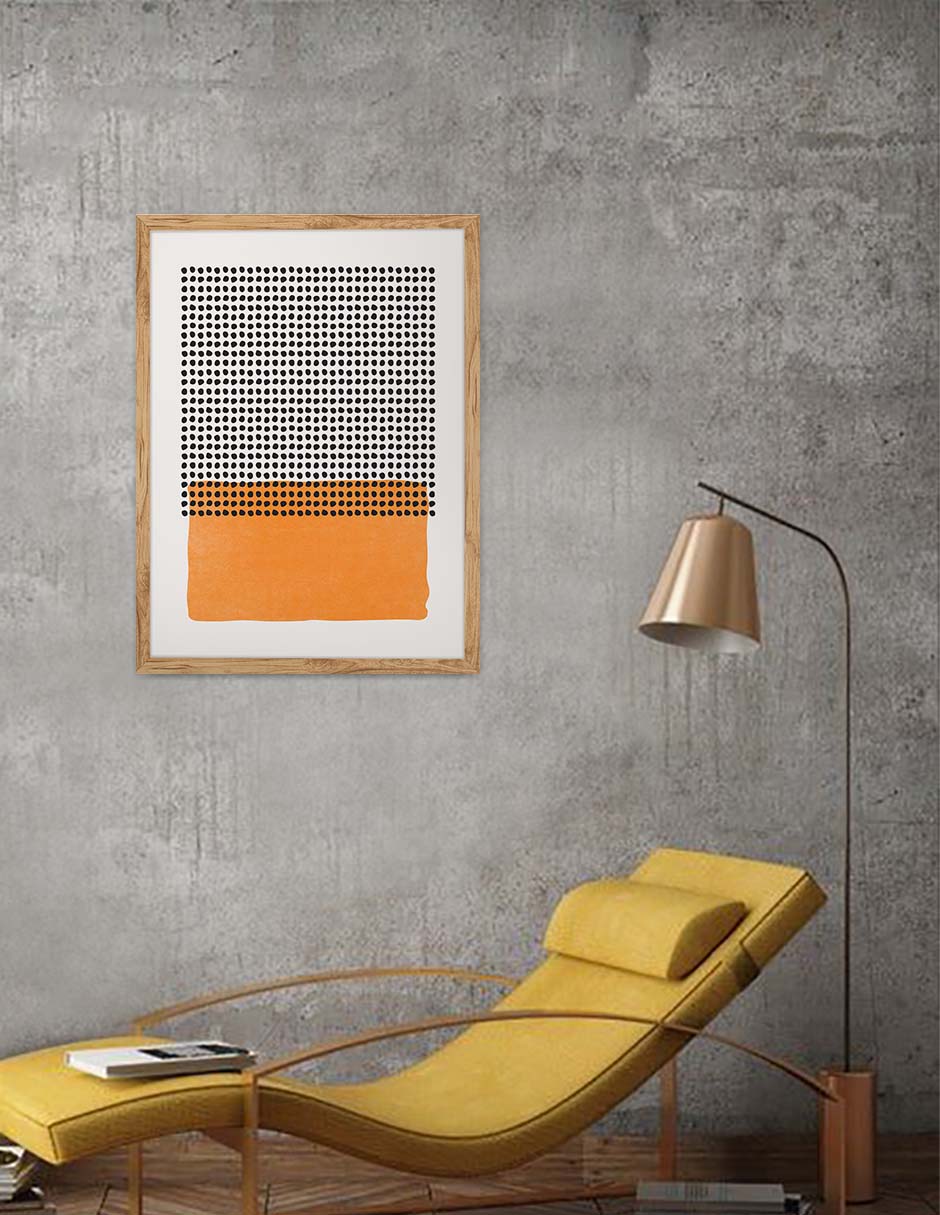 Mandarina: cuadro decorativo, vista 4 (madera ambiente)