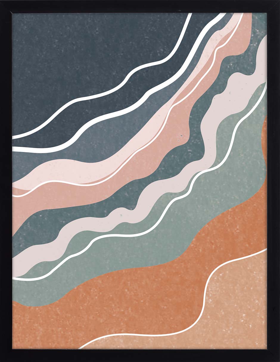 Mar Cobrizo: cuadro decorativo, vista 6 (negro)