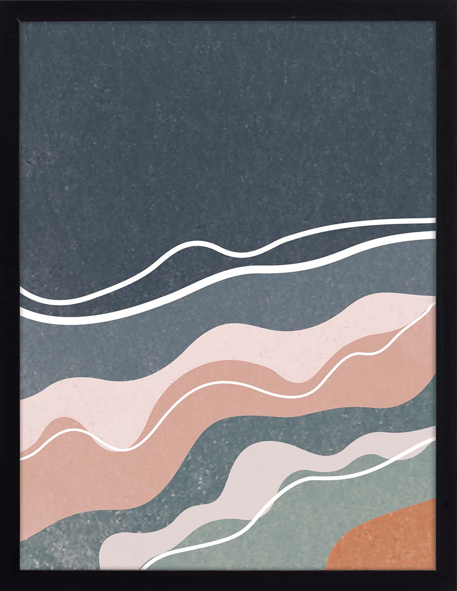 Mar Pizarra: cuadro decorativo, vista 6 (negro)