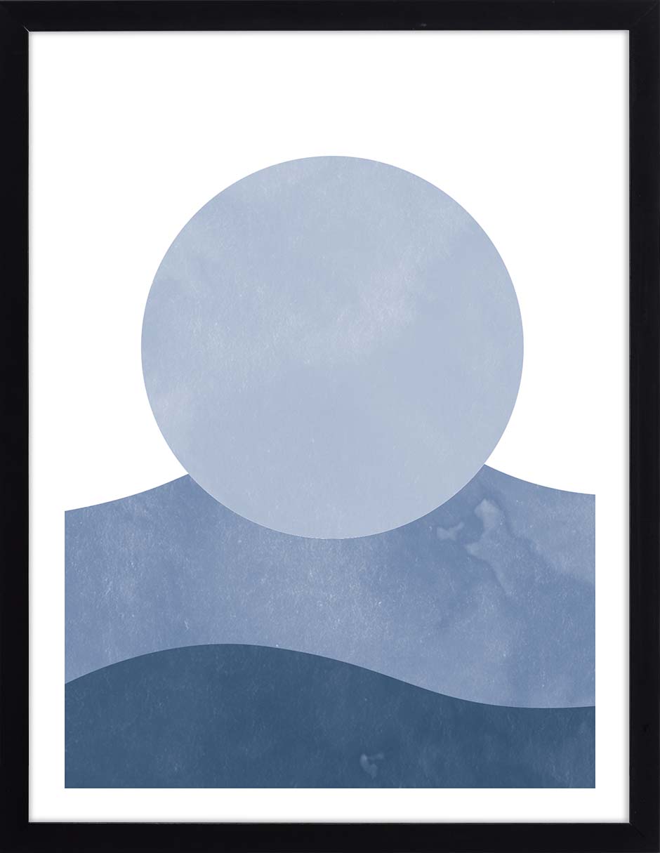 Marea Azul: cuadro decorativo, vista 6 (negro)