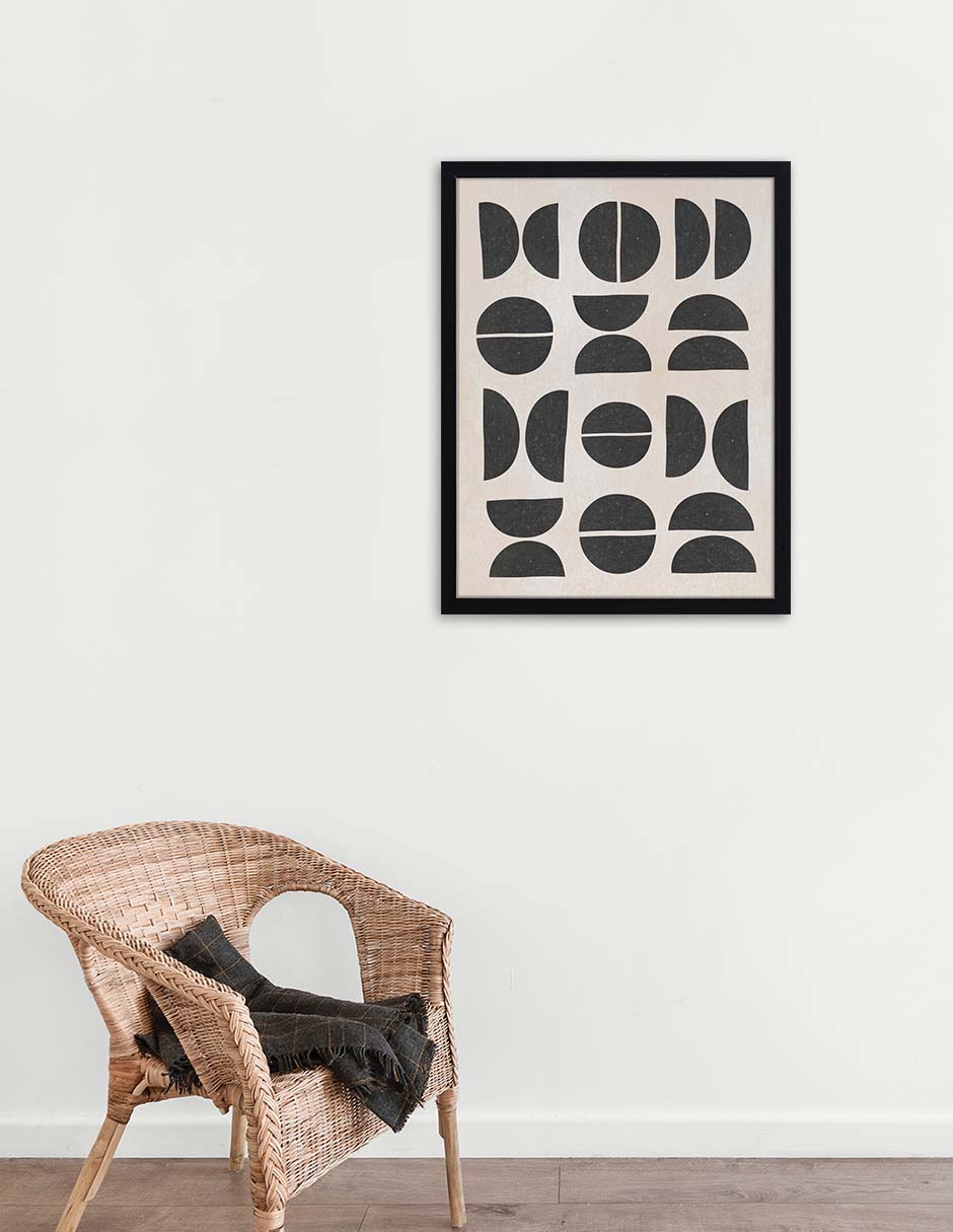 Medias Lunas: cuadro decorativo, vista 2 (negro ambiente)