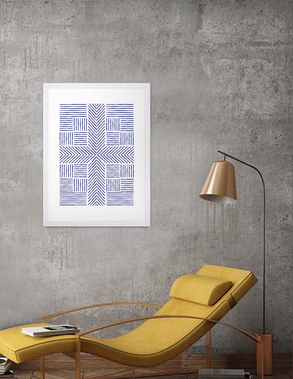 Meridiano: cuadro decorativo, vista 4 (blanco ambiente)