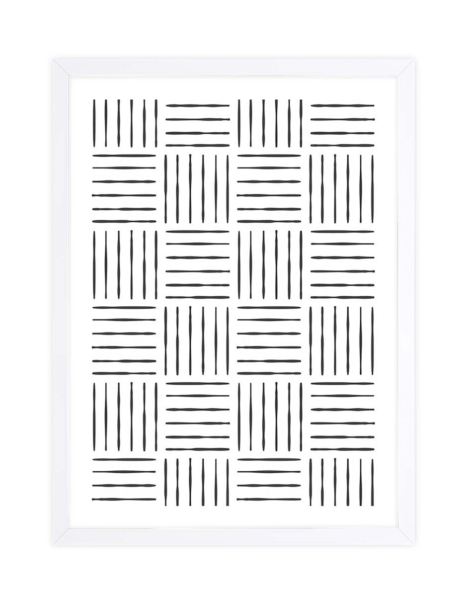 Mimbre: cuadro decorativo, vista 3 (blanco)