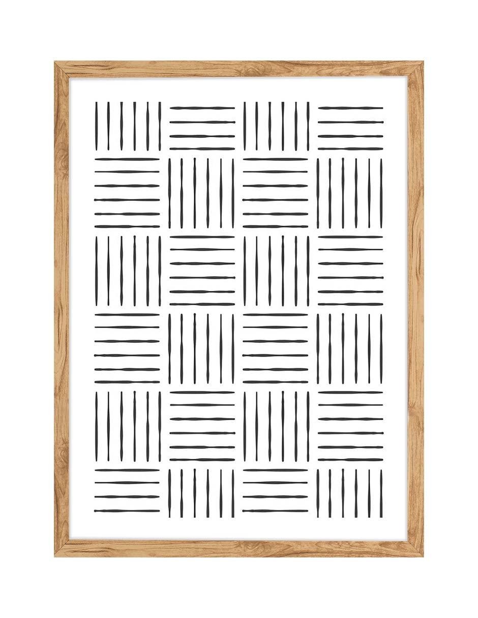 Mimbre: cuadro decorativo, vista 5 (madera)