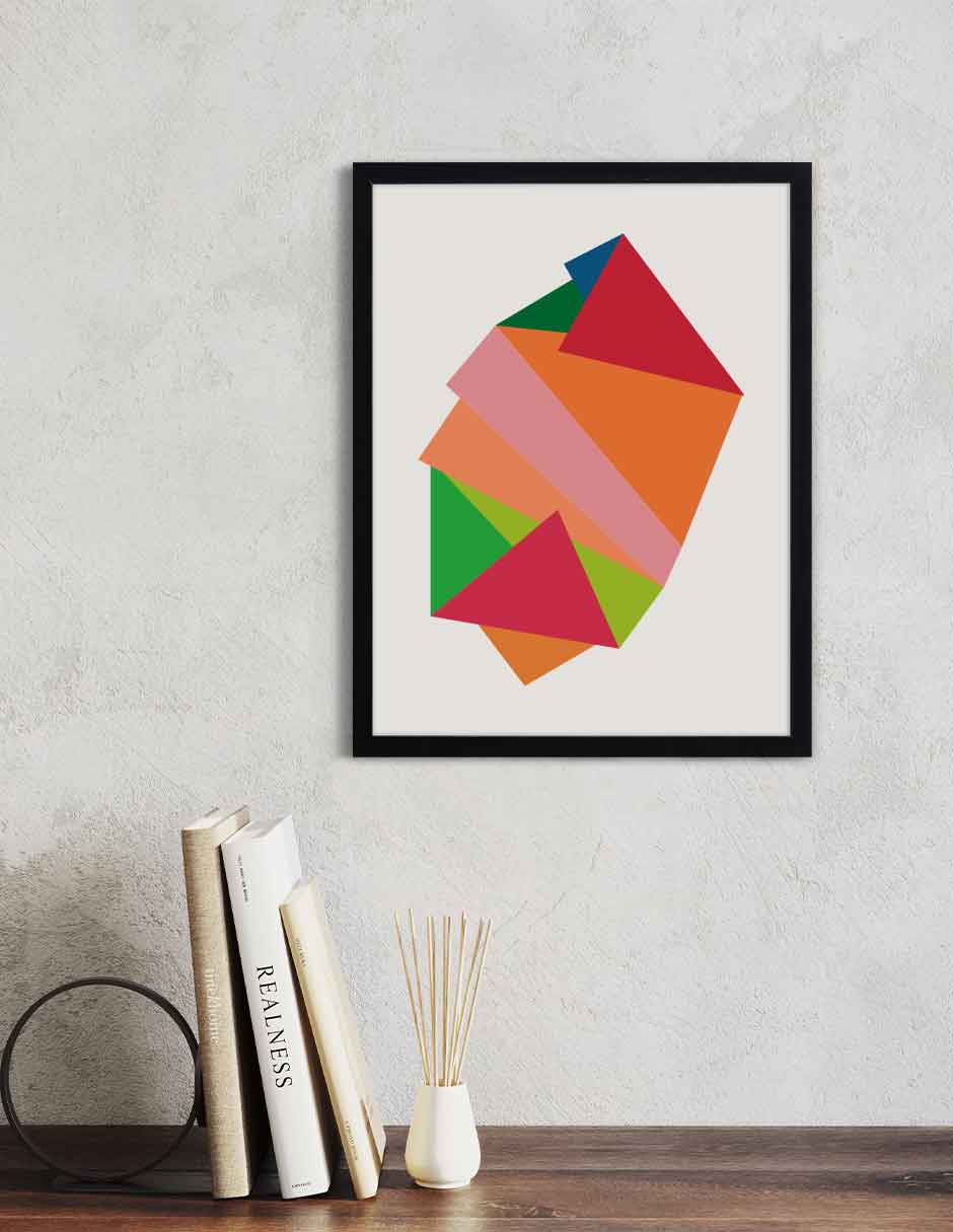 Mineral: cuadro decorativo, vista 2 (negro ambiente)