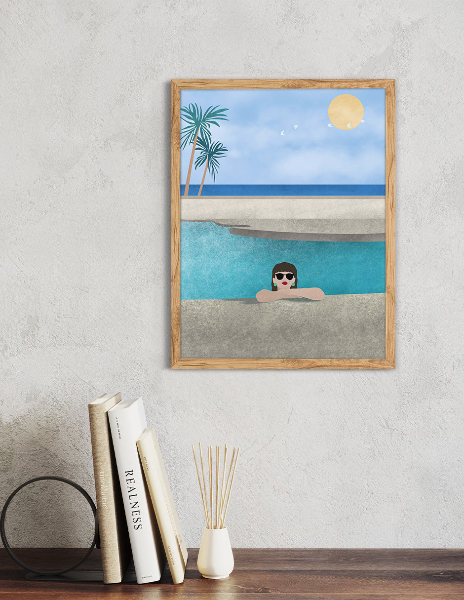 Oasis: cuadro decorativo, vista 2 (madera ambiente)