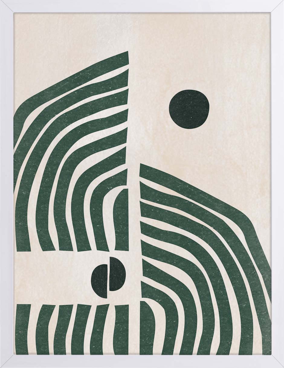 Ola Verde: cuadro decorativo, vista 6 (blanco)