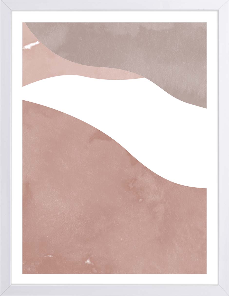 Olas Rosa: cuadro decorativo, vista 5 (blanco)