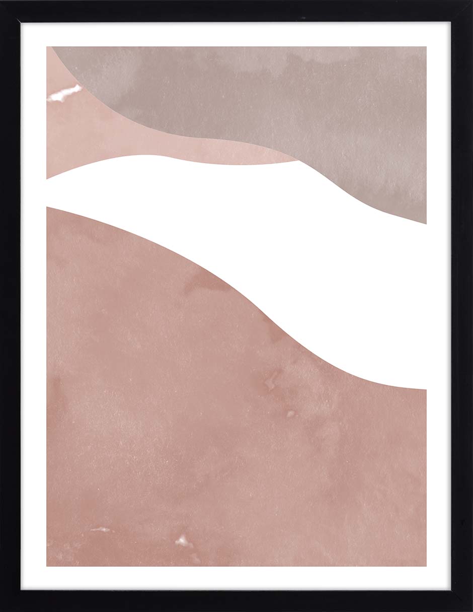 Olas Rosa: cuadro decorativo, vista 6 (negro)