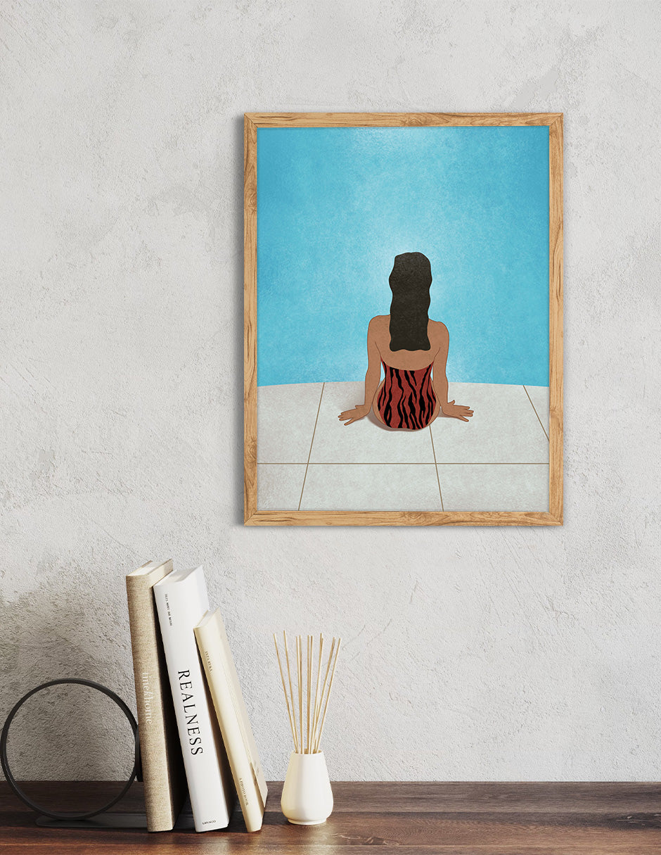 Orilla: cuadro decorativo, vista 2 (madera ambiente)