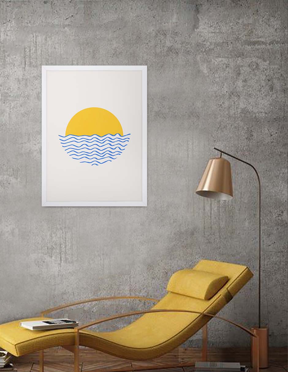 Orto: cuadro decorativo, vista 4 (blanco ambiente)
