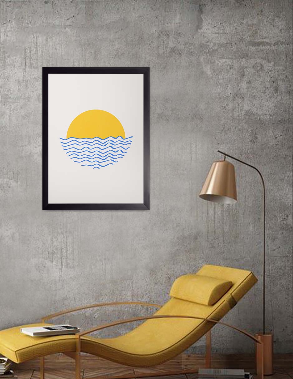 Orto: cuadro decorativo, vista 2 (negro ambiente)